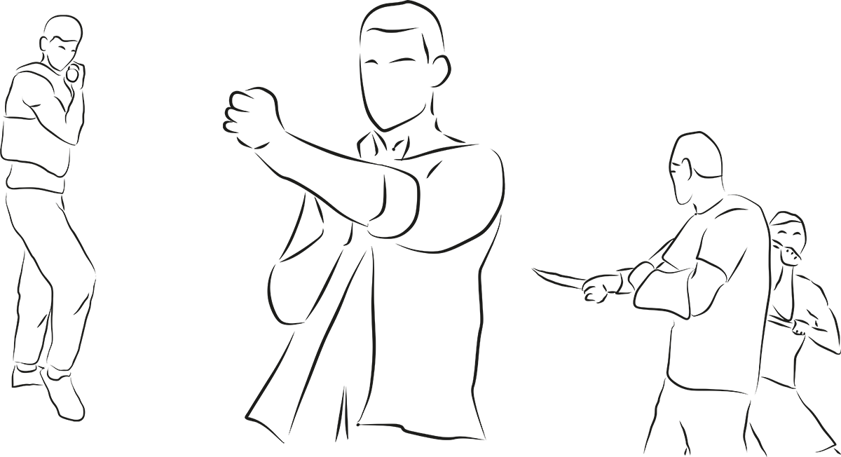 Drei Kämpfer – Kung Fu Schmiede Soest